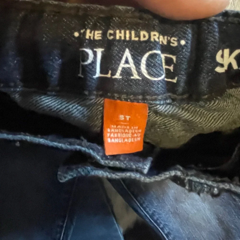 The Childrens Place Kids Skinny Jeans Bundle 3 Pairs Blue Black Sz 5T Adjustable